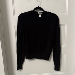 H&M Classic Black Crew Neck Sweater